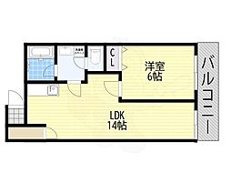 パーク・メゾン一刻館 1LDKの間取図画像