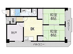 恒信ハイツ 2SDKの間取図画像