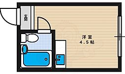 エクラ阿倍野 ワンルームの間取図画像