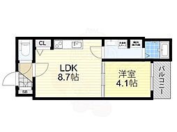 FaseciaKastalia 1LDKの間取図画像