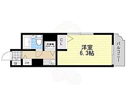 サンソレイユ中野 1Kの間取図画像
