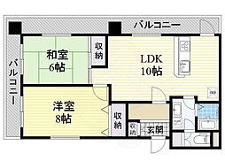 ぷりんすマンション 2LDKの間取図画像