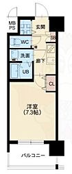 スプランディッド天王寺3 1Kの間取図画像