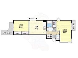 コープシティ公園南 2DKの間取図画像