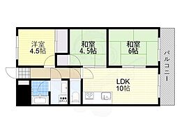 ヴィラみどり 3LDKの間取図画像