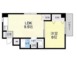 マンション村井 1LDKの間取図画像