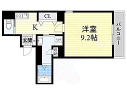 arriate北桜塚 1Kの間取図画像