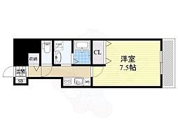 イーズコート緑地 1Kの間取図画像