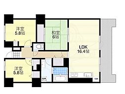 アーバンパーク緑地公園 3LDKの間取図画像