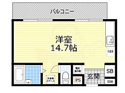 セントラルハイツ津雲台 ワンルームの間取図画像