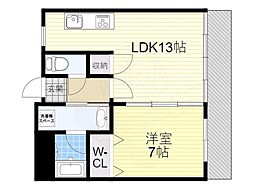 アドニスセンリ 1LDKの間取図画像
