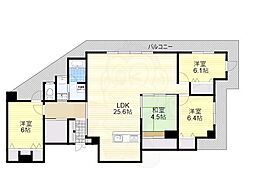 アランジェヒルズ東豊中 4LDKの間取図画像