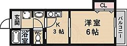 ハイツウエノ2nd 1DKの間取図画像