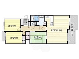 クローバー・メゾン東桃山台 3LDKの間取図画像