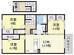 アヴニール箕面 2階