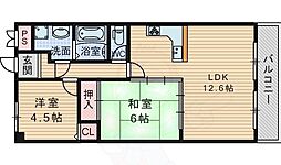 ボンヌ愛 2LDKの間取図画像