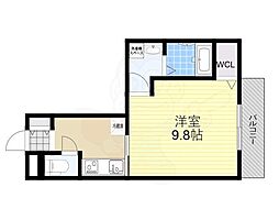 サンシャリテ向丘 1Kの間取図画像
