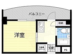 グランリッチ箕面 1Kの間取図画像