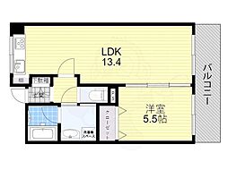 緑地JIRO2 1LDKの間取図画像