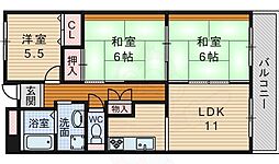 ロイヤルプラザ千里 3LDKの間取図画像
