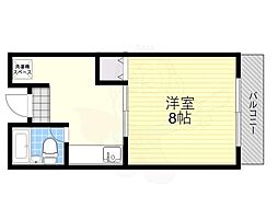 サニーハウス 1Kの間取図画像