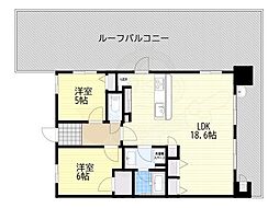 グランディア緑地公園プレジオイーストコート 2LDKの間取図画像
