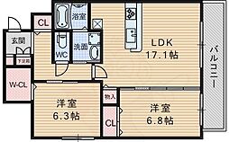フェアリーガーデン 1SLDKの間取図画像