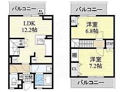 箕面ブジーノースB棟 2階
