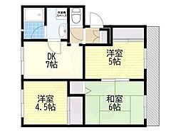 泉ケ丘旭マンション 3LDKの間取図画像
