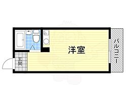 コトブキパークハイツ ワンルームの間取図画像