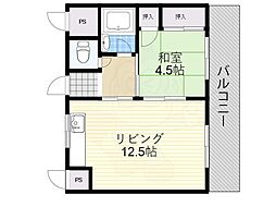 フラットピア88 1LDKの間取図画像