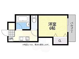 池上マンション ワンルームの間取図画像