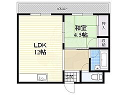 フラットピア88 1LDKの間取図画像