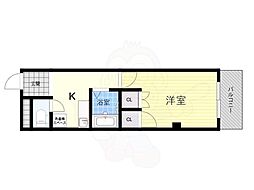 旭ビル 1Kの間取図画像