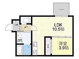 JR東海道・山陽本線 茨木駅 徒歩15分の賃貸マンション 1階1LDKの間取り