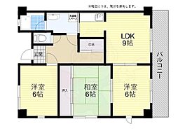 サンコート橋の内 1階3LDKの間取り