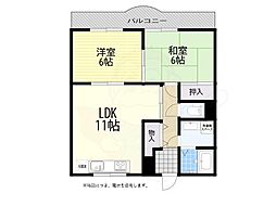 カーサ 2LDKの間取図画像