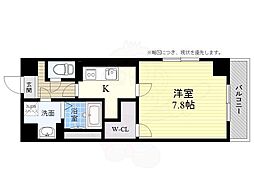 フィデスコート1 1Kの間取図画像