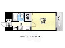 ハイツオーキタ土橋 1Kの間取図画像