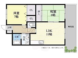 本町ハイツ 2LDKの間取図画像