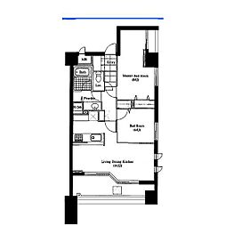 ラナイタウンルネッサンス　グランドハイライズ 8階2LDKの間取り