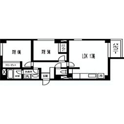 メゾンドボヌール 2LDKの間取図画像