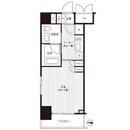 グランハイツ錦糸町 1Kの間取図画像