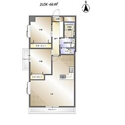 パストラル 2LDKの間取図画像