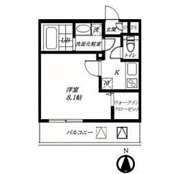 Arcadia中野5 1Kの間取図画像