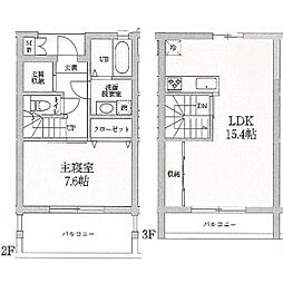 エリシオン高津 1LDKの間取図画像