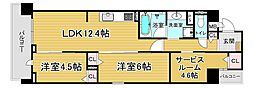 THE RESIDENCE 北白川 2SLDKの間取図画像