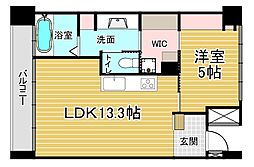 JR東海道・山陽本線 西大路駅 徒歩13分の賃貸マンション 8階1LDKの間取り