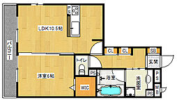 JR奈良線 木幡駅 徒歩10分の賃貸アパート 1階1LDKの間取り
