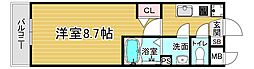 JR東海道・山陽本線 山科駅 徒歩10分の賃貸マンション 3階1Kの間取り